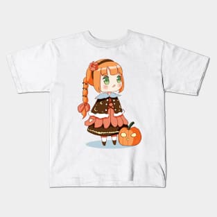 Mayu Chibi Halloween Pumpkin Girl Kids T-Shirt